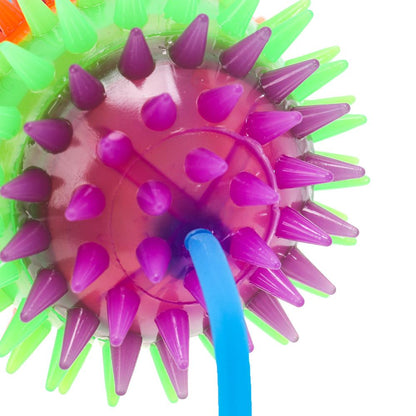 Игрушка жмяка мяч Со светом 6см, цвета в сборе, светодиод 12шт Супер Жим уп-12шт в кор.24уп