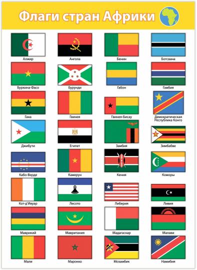 4127 Комплект плакатов. Флаги мира