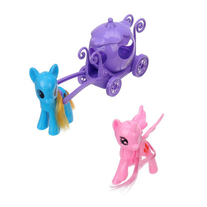 Набор пони пластиковый (6см и 6см), карета, на блистере Тутти в кор.2*72наб