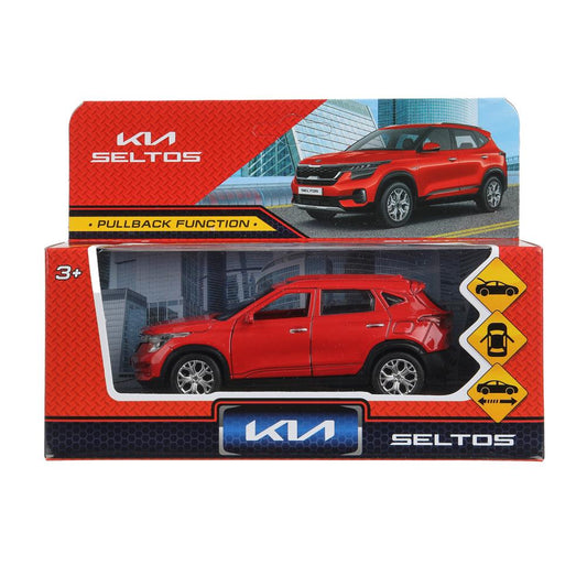 Machine métallique KIA seltos dlin 12 cm, double, bagage., inerц, красный, kor. Parc technologique dans le cor.2*36шт