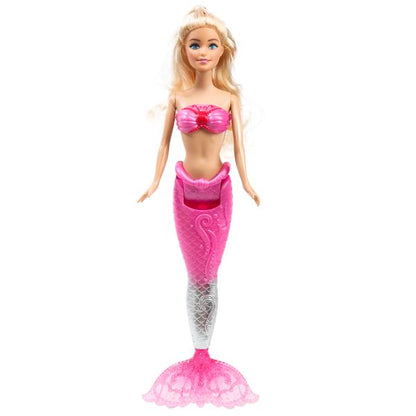 Кукла 29см русалка с пластиковым хвостом, дельфин, блист КАРАПУЗ в кор.24шт