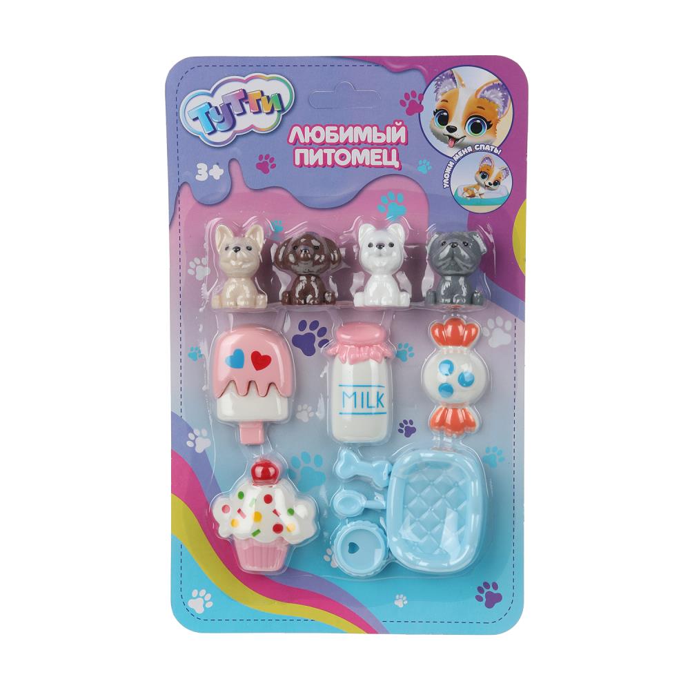 Игровой набор с аксессуарами и аксессуарами пластиковый, (4 питомца и 5 акс) Тутти в кор.2*216шт