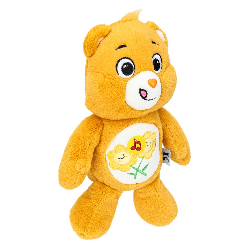 Игрушка мягкая мишка желтый 20см, озвуч., в пак. Jouer à la cor.24шт