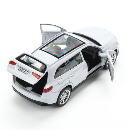 GLS-12-SR Машина металл MERCEDES-BENZ gls class amg 12см, дв,баг,ин,серебряный, кор. Технопарк в кор