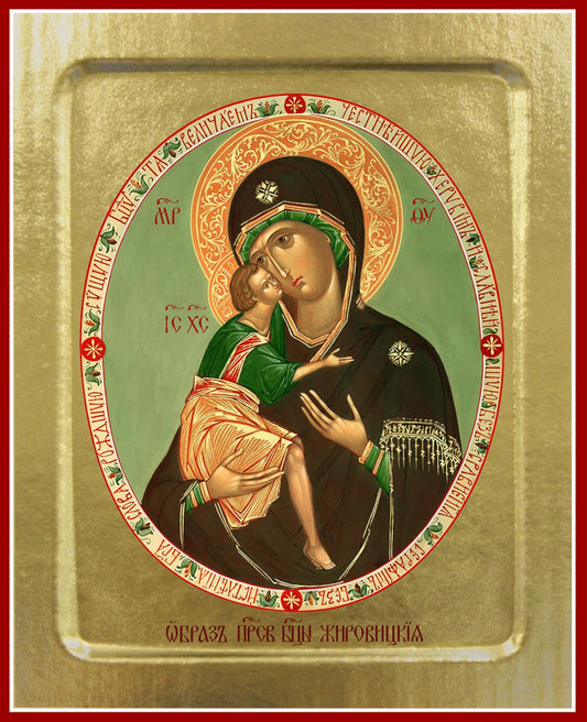 Икона Пресвятой Богородицы, Жировицкая (на дереве): 125 х 160