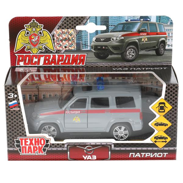 Машина металл UAZ patriot РОСГВАРДИЯ, 12 см, дв., багаж., инерц., кор. Технопарк в кор.2*24шт