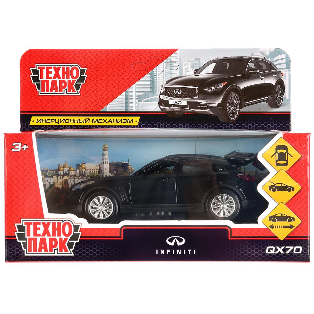 Машина металл "INFINITI QX70", длина 12см, открыв. двери, инерц, черный в кор Технопарк в кор.2*36шт