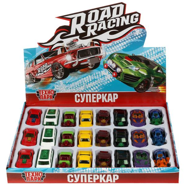 Машина металл ROAD RACING SUPERKAR 6,5 см, в ассортименте, фары Технопарк уп-24шт в кор.2*12уп