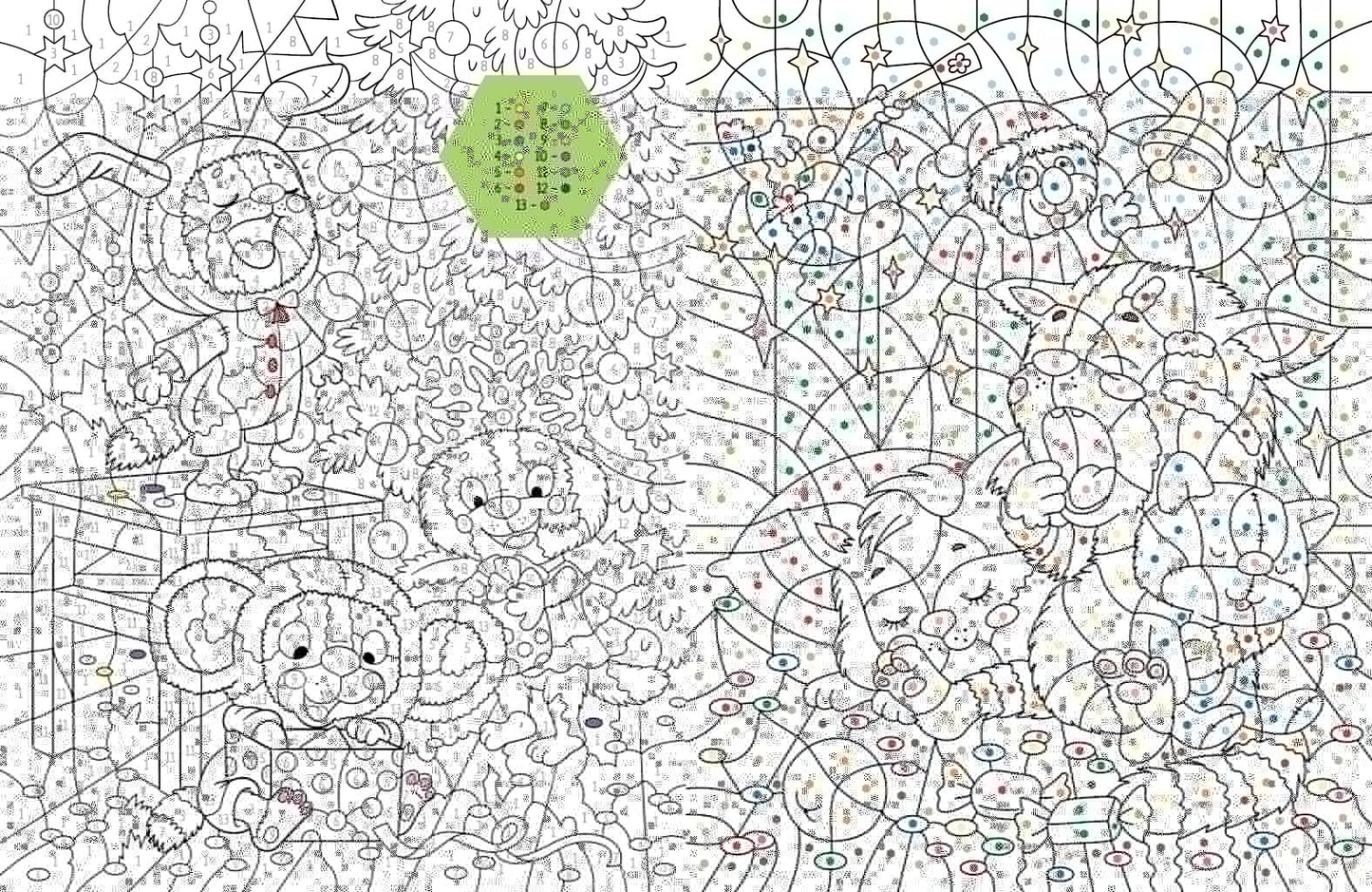 Зенюк. Про Федю, Васю и Тосю. Раскраска по номерам