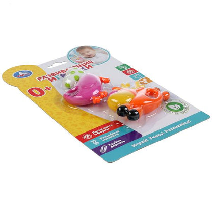 Развивающие игрушки олень и птичка на листе Умка в кор.4*36шт