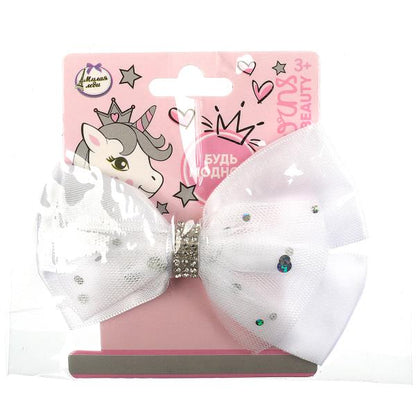 Accessoires pour cheveux en résine pour cheveux, blanc, 1 pièce. МИЛАЯ ЛЕДИ в кор.125*12шт