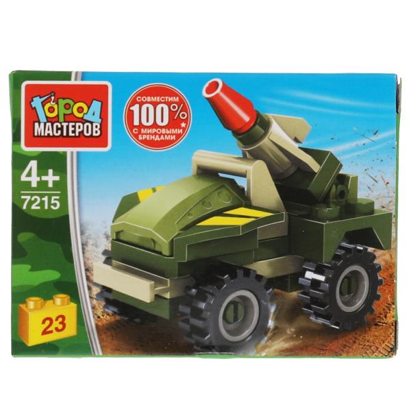 Конструктор машинка с ракетой, 23 дет. Город мастеров в кор.2*120шт