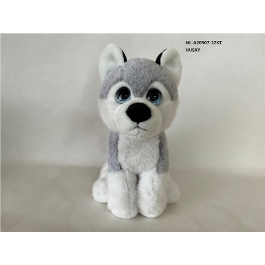 Игрушка мягкая хаски 22см, без чипа, в пакете "МУЛЬТИ-ПУЛЬТИ" в кор.24шт