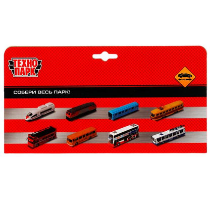 1428860-R3336503 Модель металл АВТОБУС 18 см, инерция. кор. Технопарк в кор.2*96шт