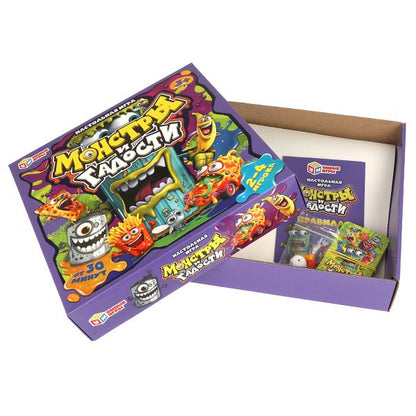 Des monstres et des monstres. Настольная игра-квадрат. 40 cartes. 250х250х55 mm. Умные игры в кор.10шт
