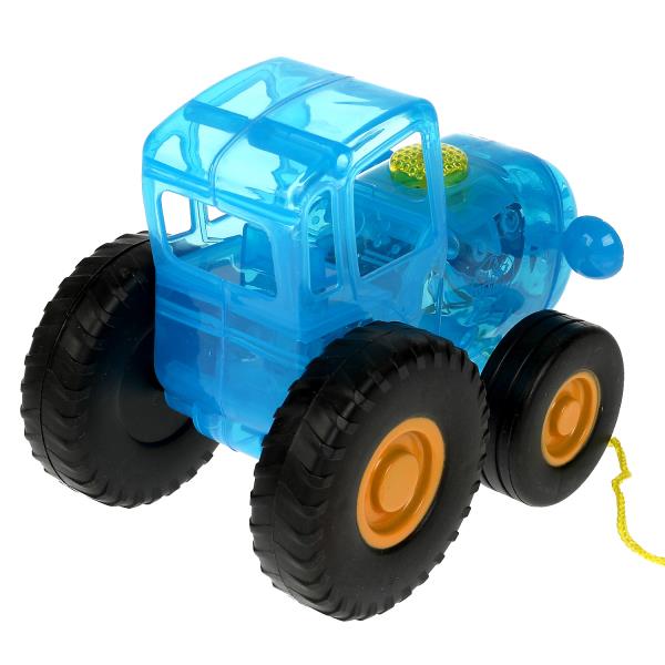 Каталка СИНИЙ ТРАКТОР 20 песен,загадок,звуков.прозрачный пластик.свет.кор.бат. Умка в кор.72шт