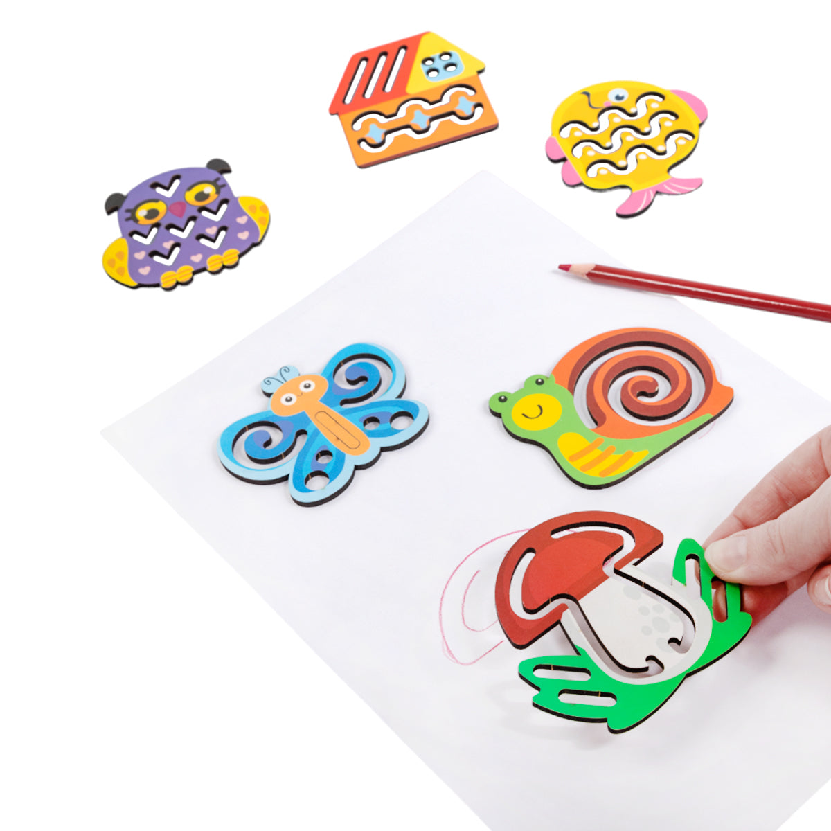 Трафареты из дерева Далекий край Лес (10 шт.)