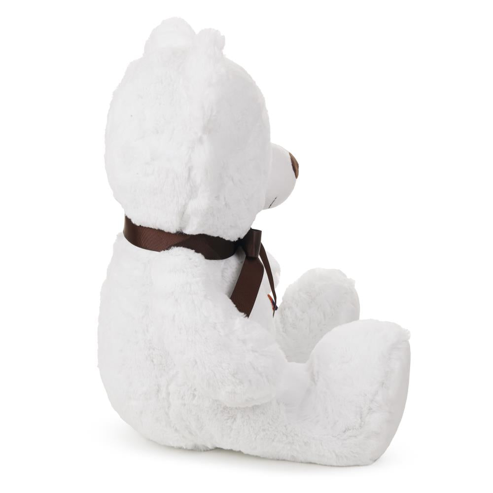 Игрушка мягкая "мульти-пульти" мишка белая с бантиком 40см, без чипа "МУЛЬТИ-ПУЛЬТИ" в кор.8шт