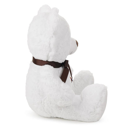 Игрушка мягкая "мульти-пульти" мишка белая с бантиком 40см, без чипа "МУЛЬТИ-ПУЛЬТИ" в кор.8шт