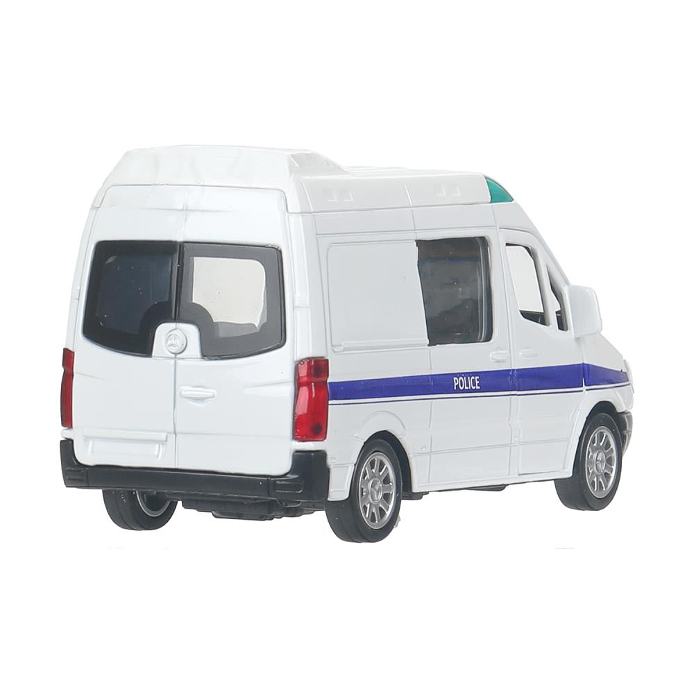 Машина металл MERCEDES-BENZ SPRINTER ПОЛИЦИЯ, 11 см, двери, инерция Технопарк в кор.2*48шт