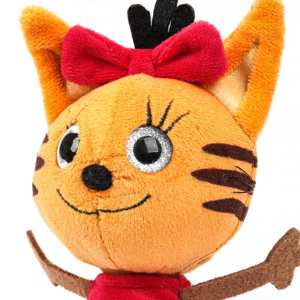 Игрушка мягкая Три Кота три кота Карамелька 13см, с глазами, озвучка. "МУЛЬТИ-ПУЛЬТИ" в кор.24шт