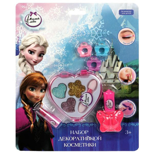 Косметика ДЛЯ ДЕВОЧЕК тени для век с блестками, помада, лак для ногтей МИЛАЯ ЛЕДИ в кор.2*216шт
