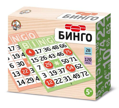 Игра настольная "Бинго" (карт.фишки) в кор.22шт