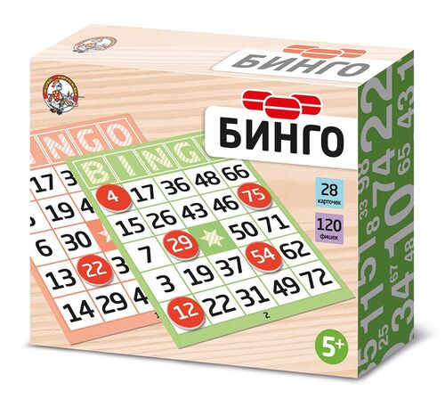 Игра настольная "Бинго" (карт.фишки) в кор.22шт