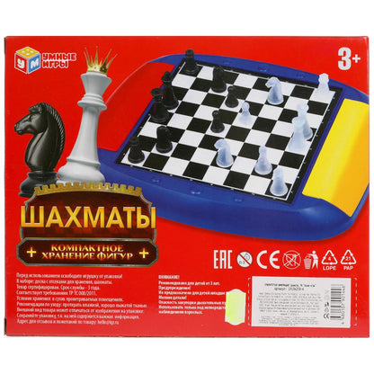 Настольная игра шахматы в кор.21,8*18,2*2,2см Умные игры в кор.2*96шт