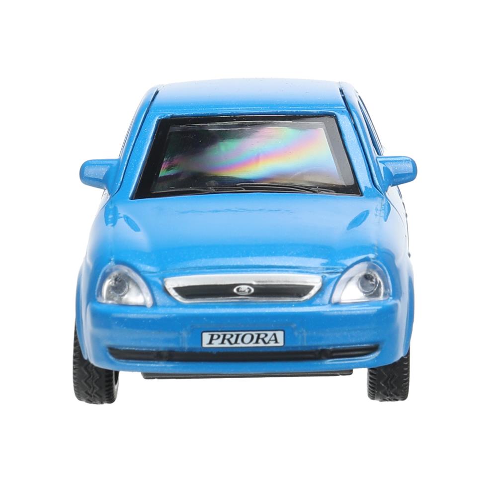 Машина металл LADA PRIORA 12 см, двери, инерц,синий перламутр,кор. Технопарк в кор.2*36шт