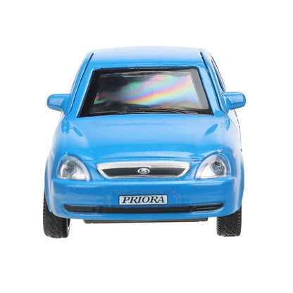 Машина металл LADA PRIORA 12 см, двери, инерц,синий перламутр,кор. Технопарк в кор.2*36шт
