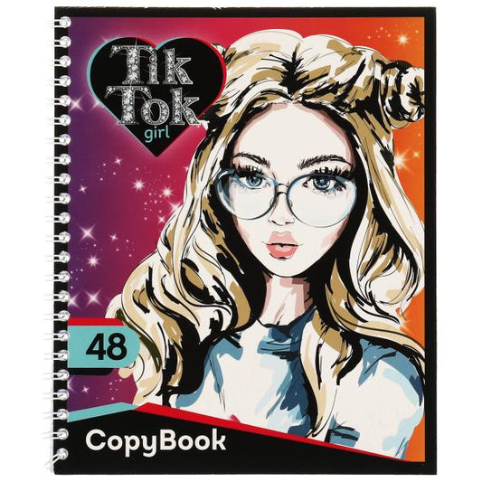 Тетрадь, 48 листов, гребень, диз 3, TIK TOK GIRL в кор.80шт