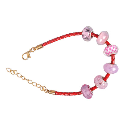 Раскопки "Бусины для браслета" (6 бусин-шармов) розовый