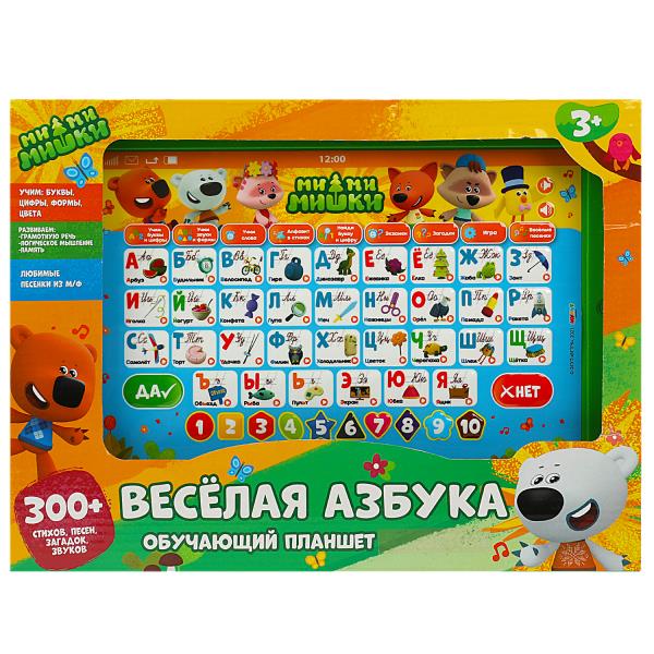 Обучающий планшет Ми-ми-мишки 300 стихов,песен,загадок,звуков.свет.кор.бат. Умка в кор.36шт
