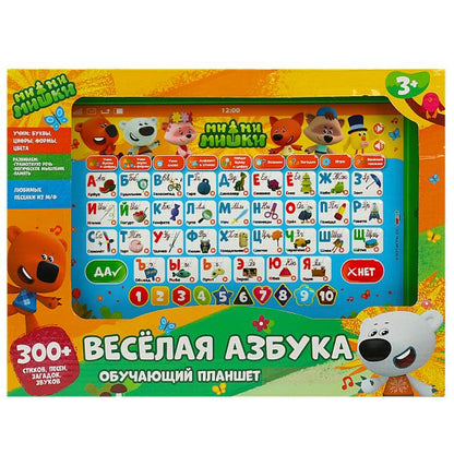 Обучающий планшет Ми-ми-мишки 300 стихов,песен,загадок,звуков.свет.кор.бат. Умка в кор.36шт