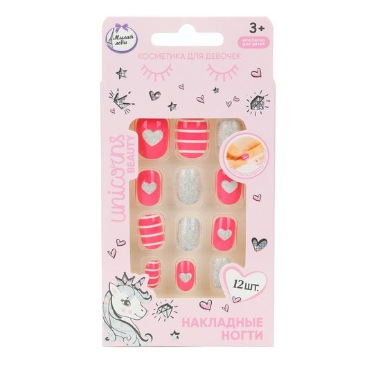 Накладные ногти-единорог в коробке МИЛАЯ ЛЕДИ в кор.60*12шт