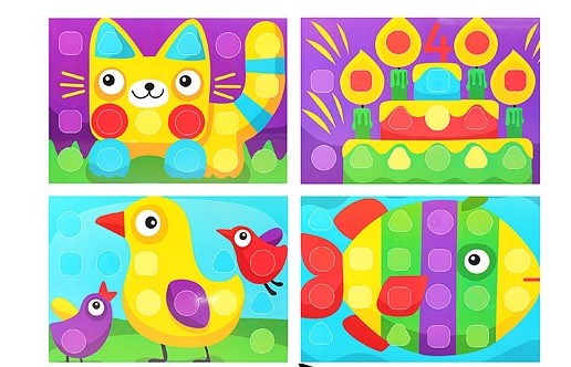 Мозаика для малышей в чемодане "Котик" d4,5/32 эл Baby Toys в кор.8шт