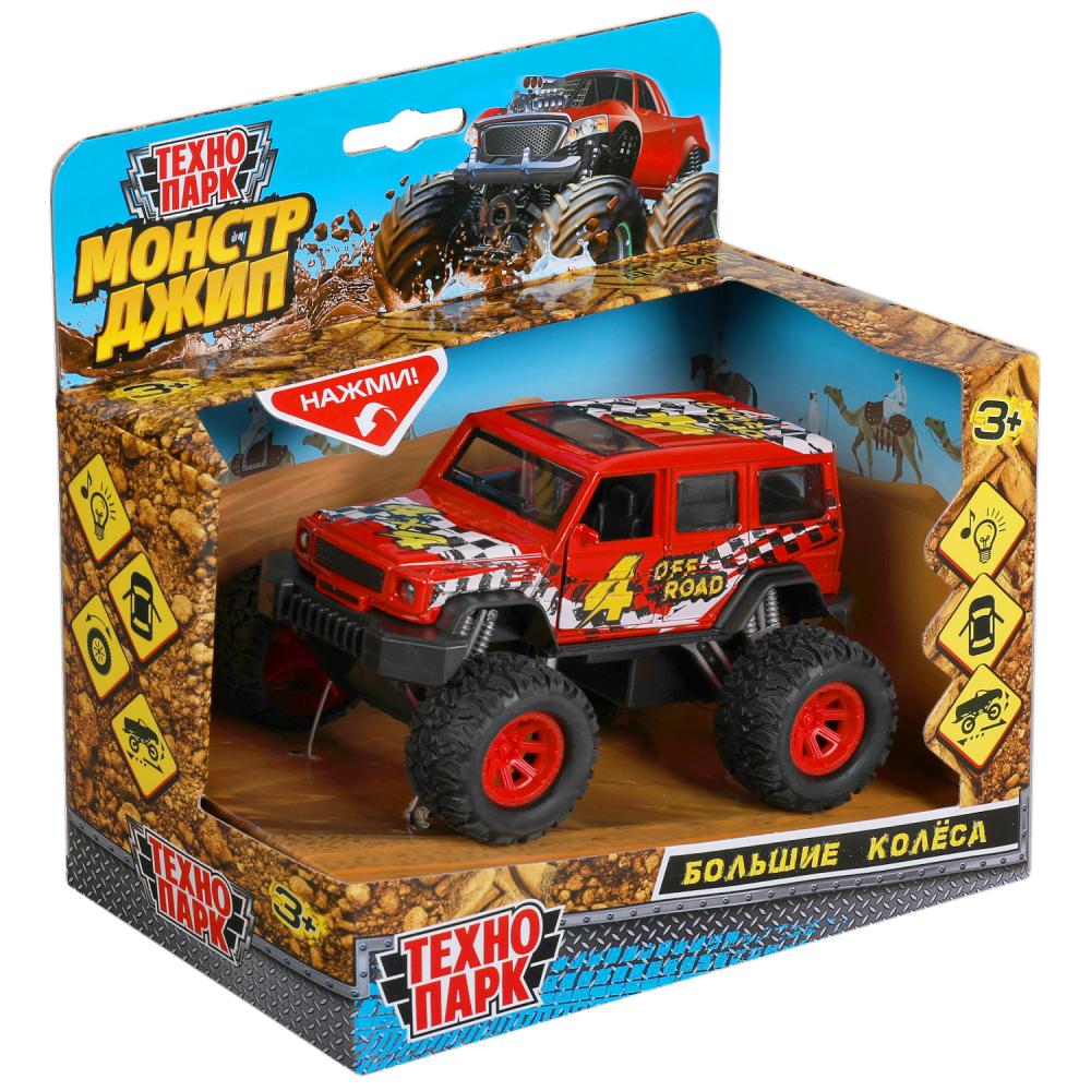 Машина металл свет-звук ДЖИП 13 см, двери, инерц, СПОРТ, кор. Технопарк в кор.2*24шт