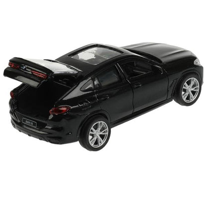 X6-12-BK342357 Машина металл BMW X6 длина 12 см, двери, багажник, инер, черный, кор. Технопарк в кор.2*