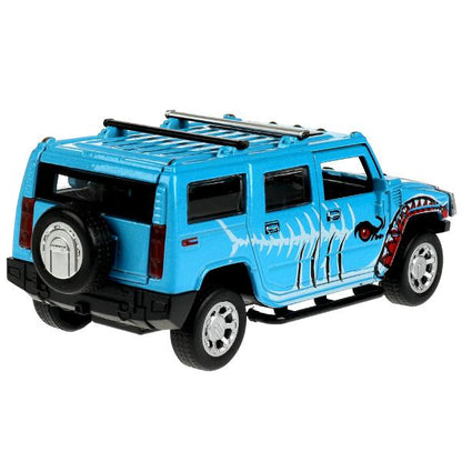 Machine en métal HUMMER H2 HUMMER 12 см, double, bag, инерц, голубой, kor. Parc technologique dans le cor.2*36шт