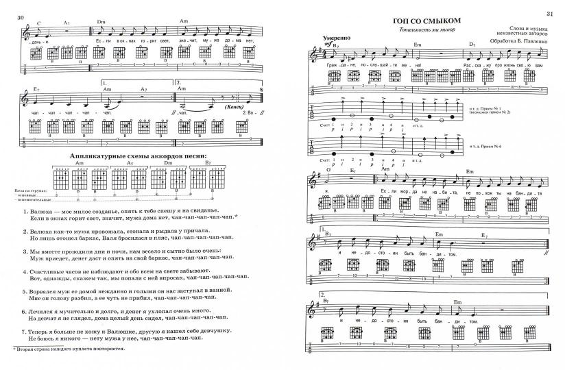 Популярные блатные песни под гитару:безнот.метод