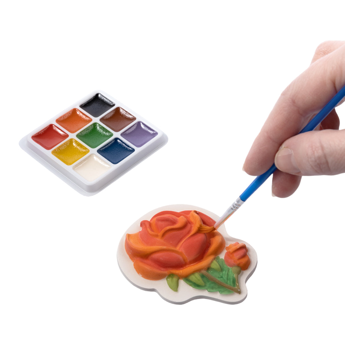 Магниты из гипса под роспись "Цветы"