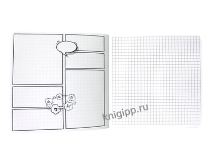 МойАрт. БЛОКНОТ клетки в Аниме. Фиолетовый