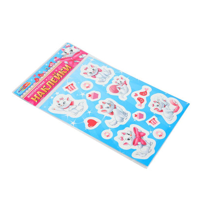 Наклейки бумажные, а5, кошечка мари МУЛЬТИ АРТ в кор.500шт