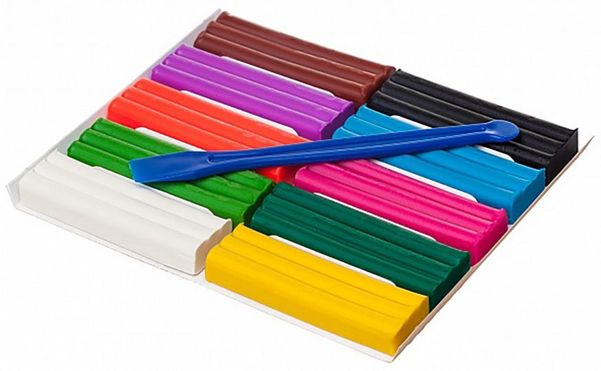 Пластилин Восковой 10 цв. 150г со стеком Забавные зверята в карт.короб. с европодвесом