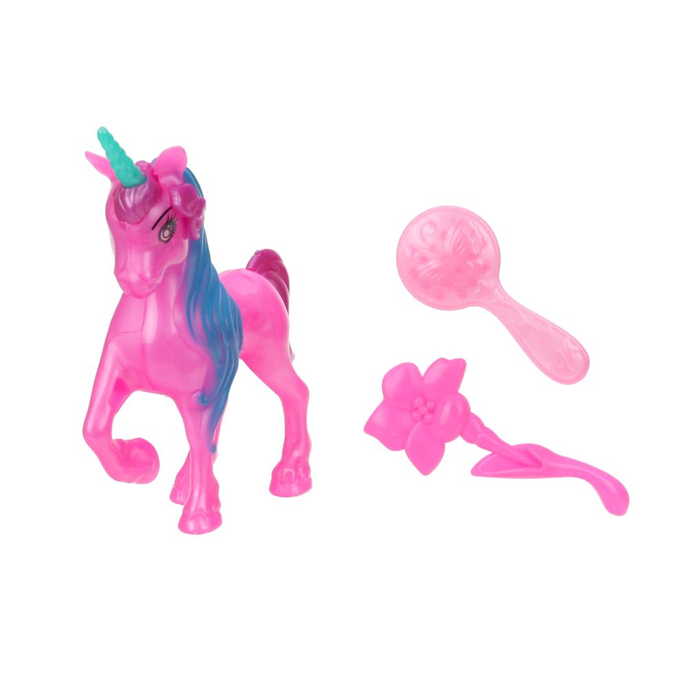 Единорог 10см, пластиковый, аксессуары 2шт Тутти в кор.2*180шт
