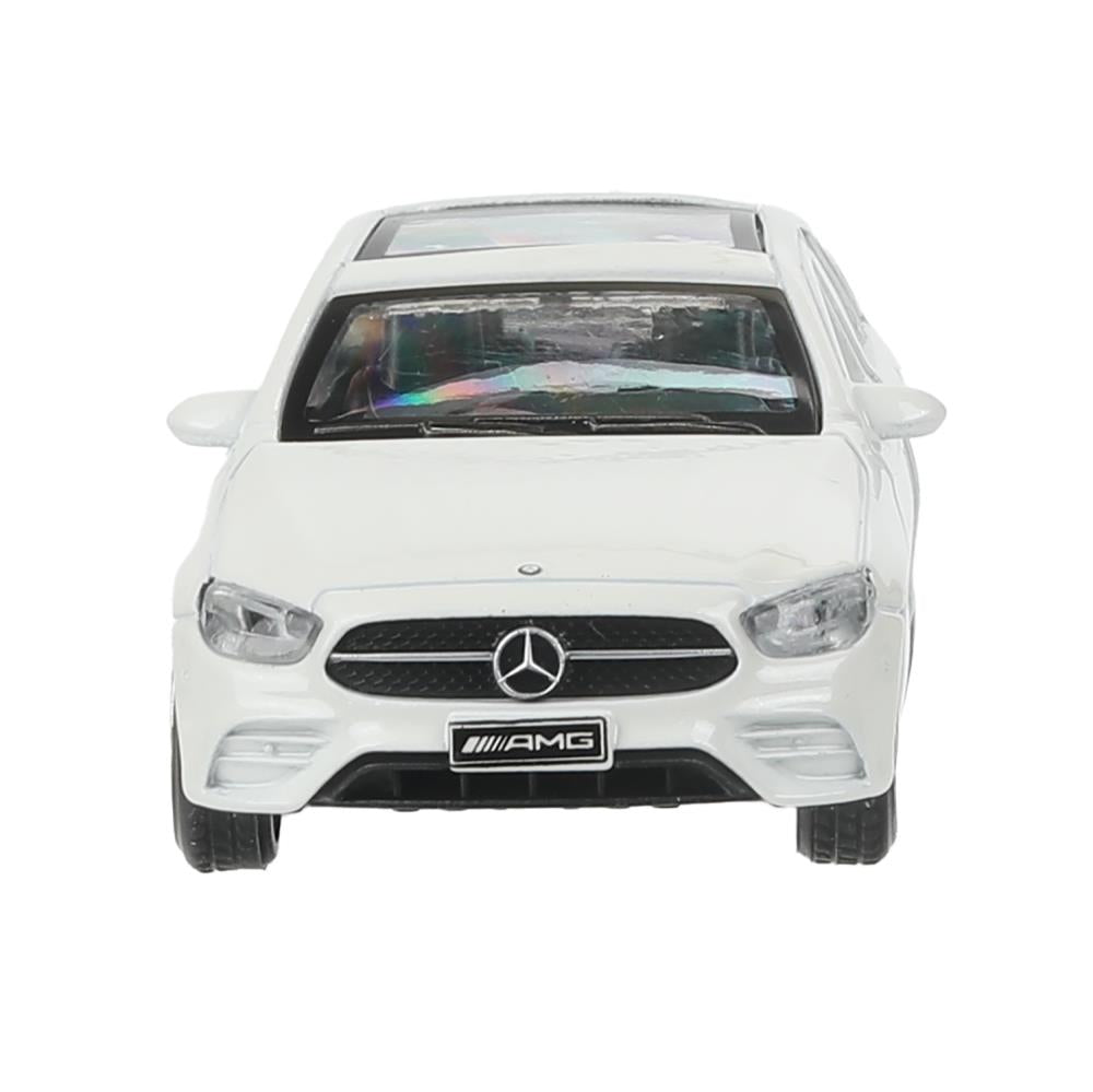 Машина металл MERCEDES-BENZ e-class amg 12см, дв,баг,ин,белый, кор. Технопарк в кор.2*36шт