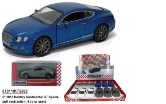 Машина металл. инерц. Bentley Continental GT Speed в дисплее Kinsmart уп-12шт в кор.2*6уп