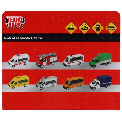 Машина металл ГАЗЕЛЬ NEXT АВАРИЙНАЯ СЛУЖБА 16 см, двер, подв дет, ин, кор. Parc technologique dans le cor.2*30шт