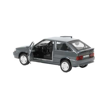 Машина металл ваз-2113 12 см, двери, багаж, инер,серый, кор. Технопарк в кор.2*36шт